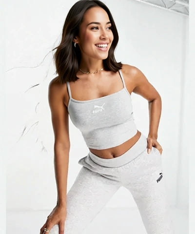 Puma Womens Classics Strappy Tank Top In Grey