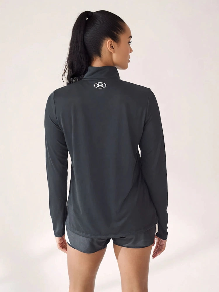 Under Armour Tech 1/2 zip long sleeve top in black
