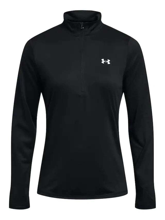 Under Armour Tech 1/2 zip long sleeve top in black
