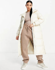 Womens Columbia Pike Lake Long Puffer Jacket In Cream