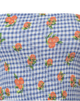 Wednesday'S Girl Women's Orange Printed Gingham Crop Bandeau Top