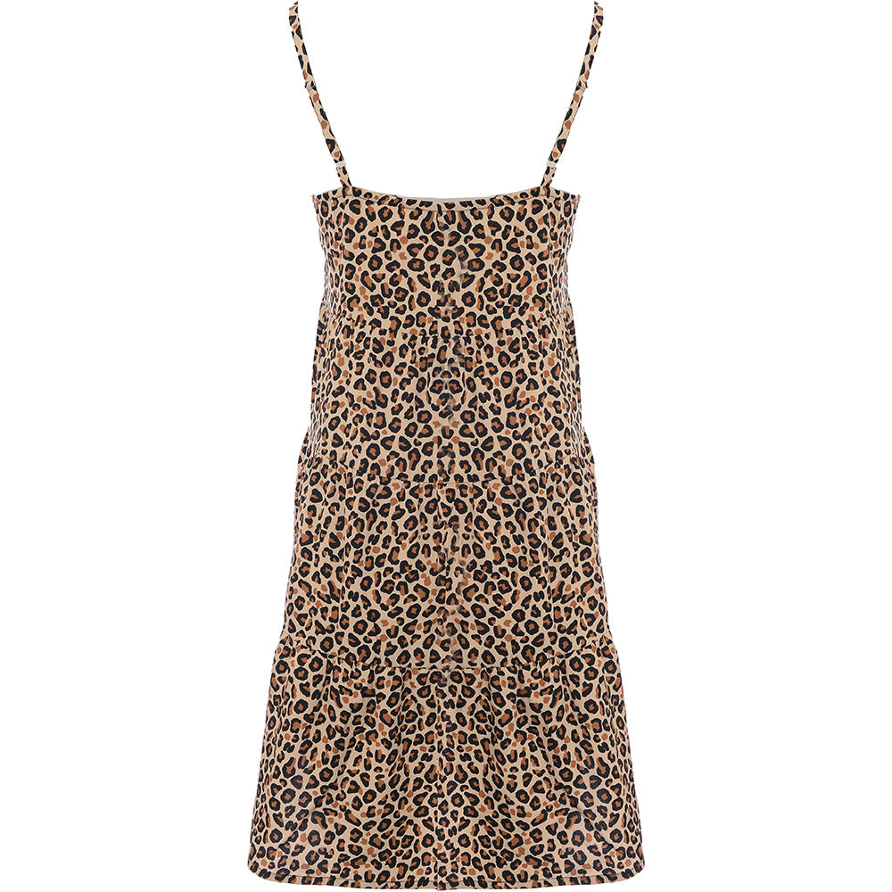 Wednesday&#39;s Girl Women&#39;s Leopard Print Mini Cami Dress