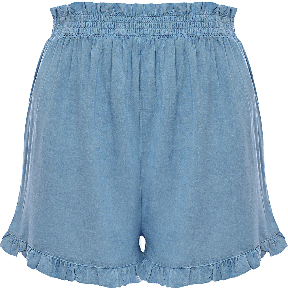 Wednesday's Girl Women's Chambray Relaxed Shorts