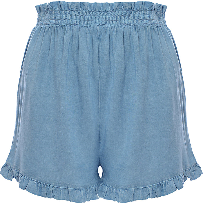 Wednesday's Girl Women's Chambray Relaxed Shorts