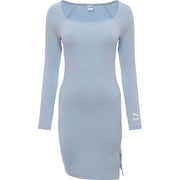 Puma Womens Classics Bodycon Dress In Blue