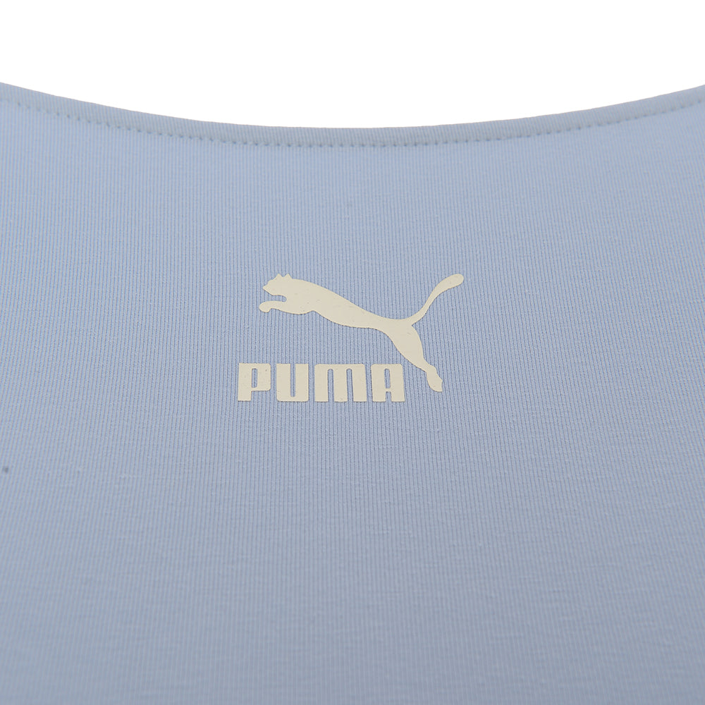 Puma Women's Blue Classics Crop T-Shirt