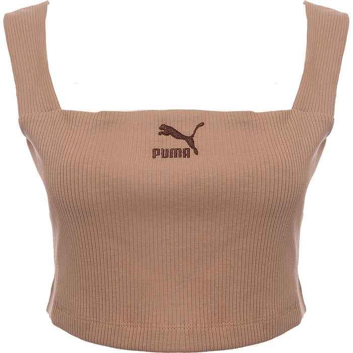 Puma Women's Chanterelle Square Neck Ribbed Bralette