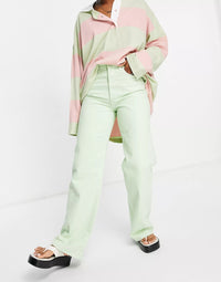 Stradivarius 90S Dad Jean In Green