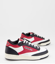 Reebok Womens Club C Mid Ll Trainers In Red And Black