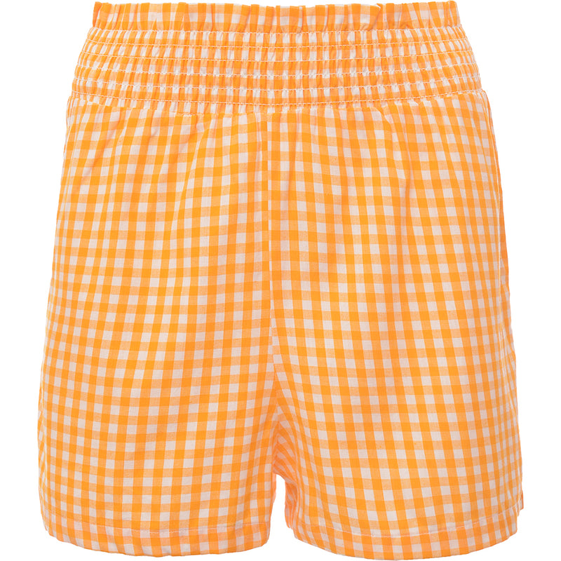 Influence Women's Orange Gingham Print Tall Shorts