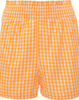 Influence Women's Orange Gingham Print Tall Shorts