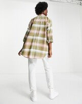 Womens Hollister Longline Shacket In Pink Check
