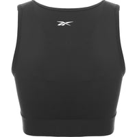 Reebok Women's Black Crop Top With Seam Detail