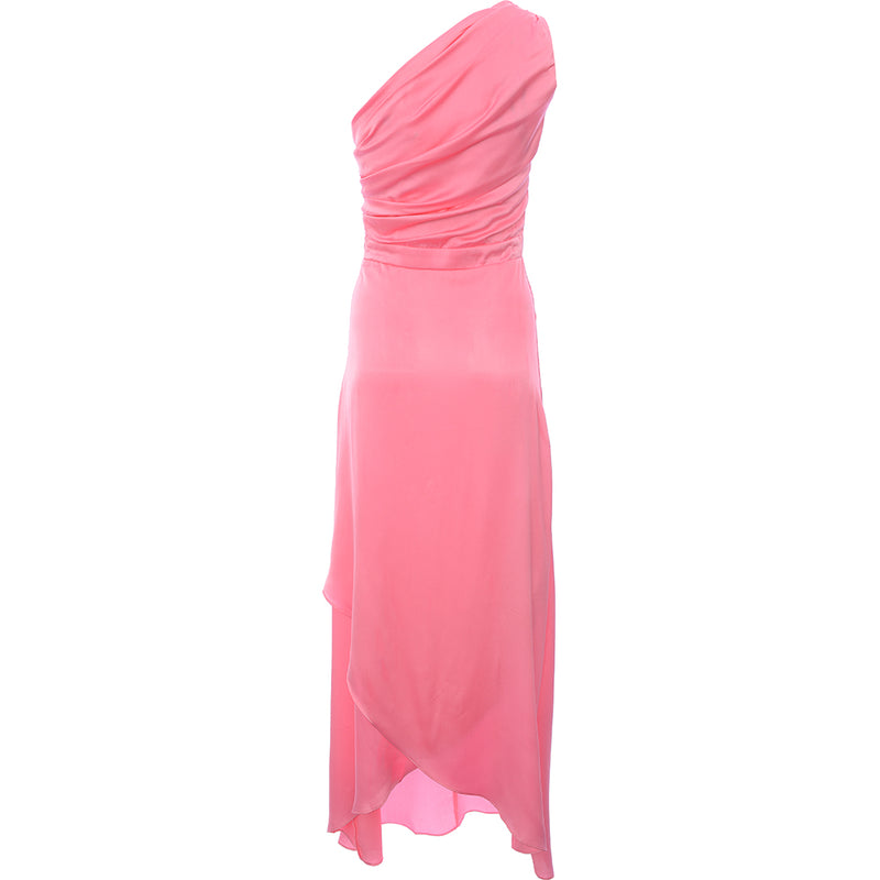 TFNC Women's Bubblegum Pink One Shoulder Maxi Dress