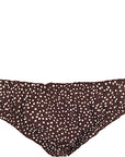 & Other Stories Women's Brown Spot Print Polyester Frill Edge Bikini Bottoms