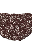 & Other Stories Women's Brown Spot Print Polyester Frill Edge Bikini Bottoms