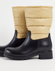 Truffle Collection Womens Puffer Wellies In Black