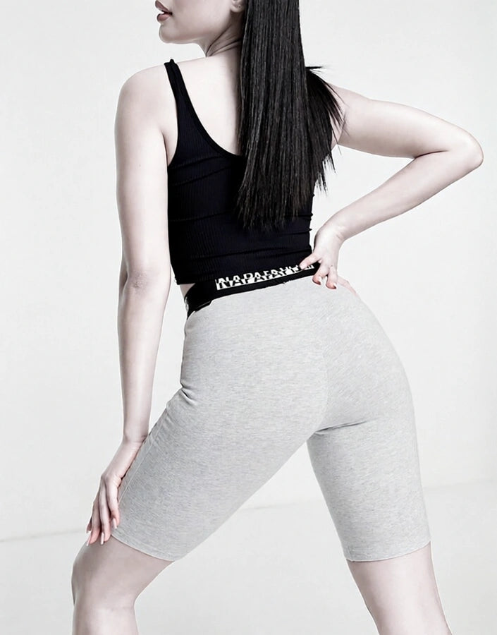 Napapijri Womens Box Legging Shorts In Light Grey