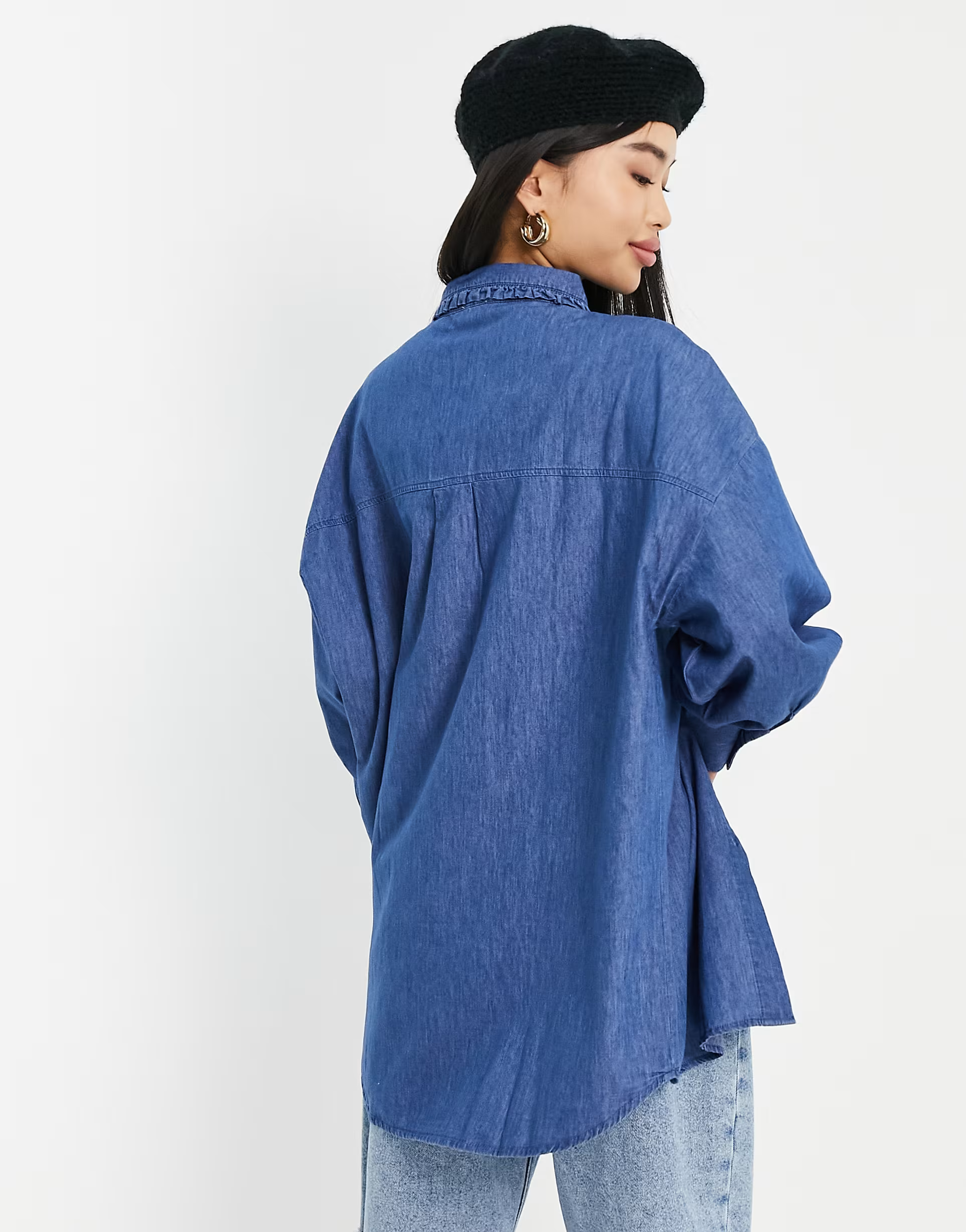 Cotton:On dad shirt in denim blue - LBLUE