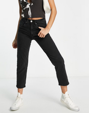 Cotton:On Womens Straight Stretch Jean In Black