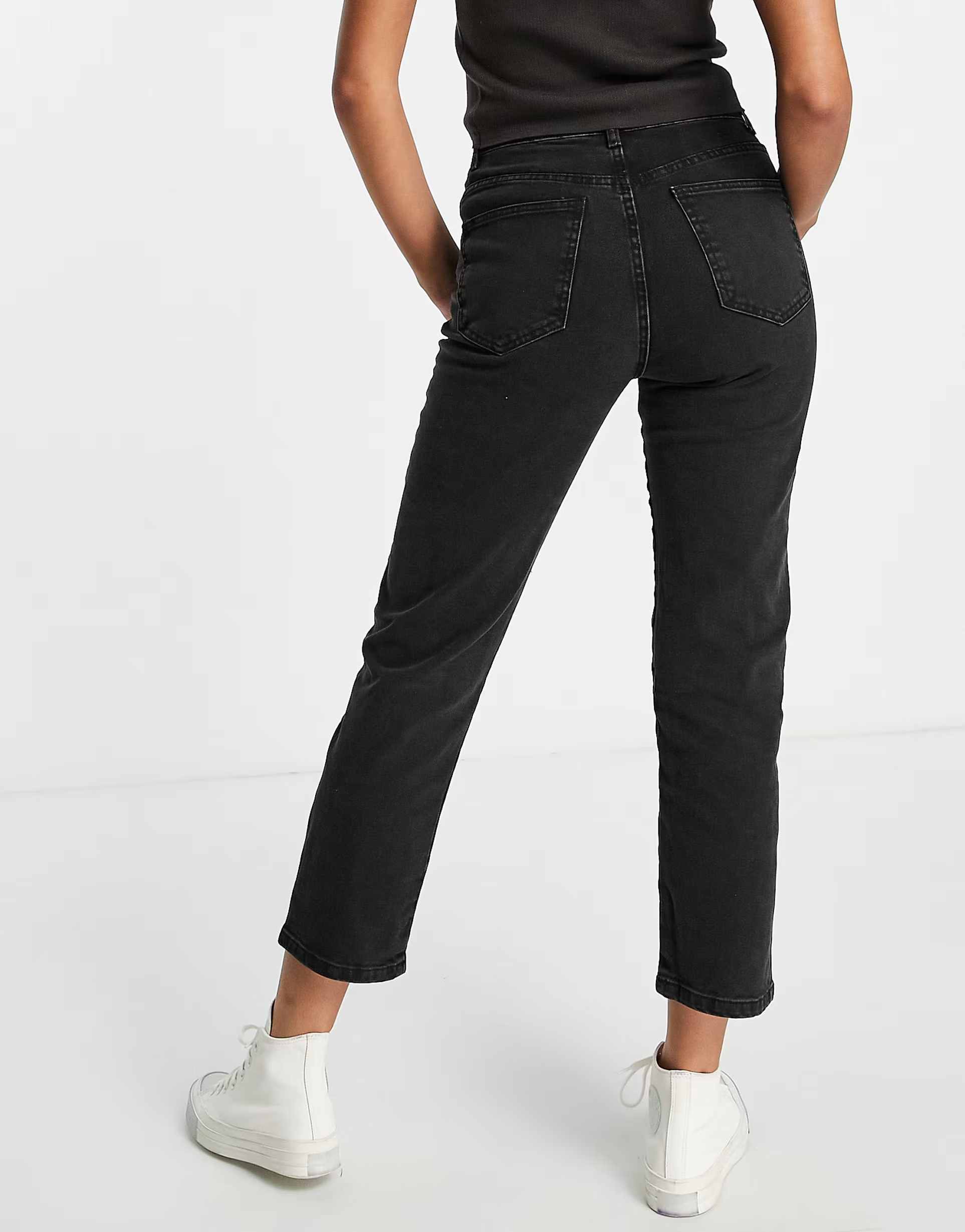 Cotton:On Womens Straight Stretch Jean In Black