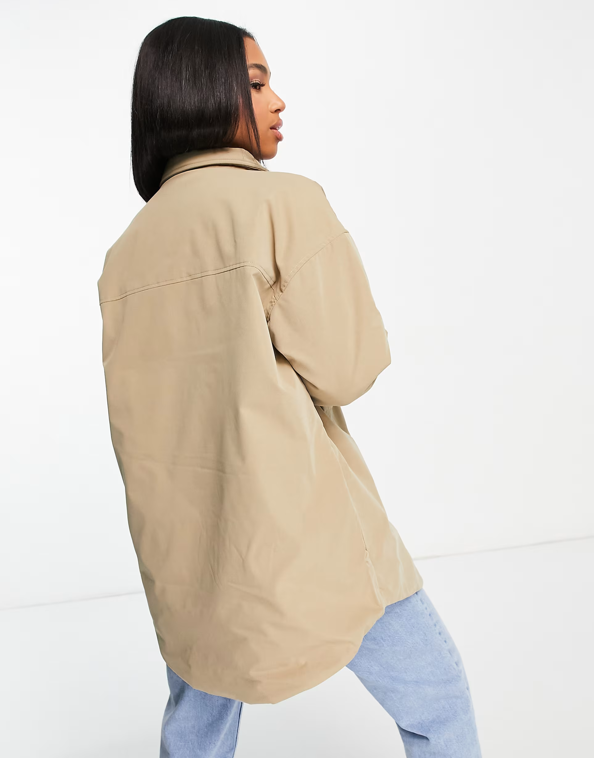 Cotton:On Womens Recycled Padded Shacket In Brown
