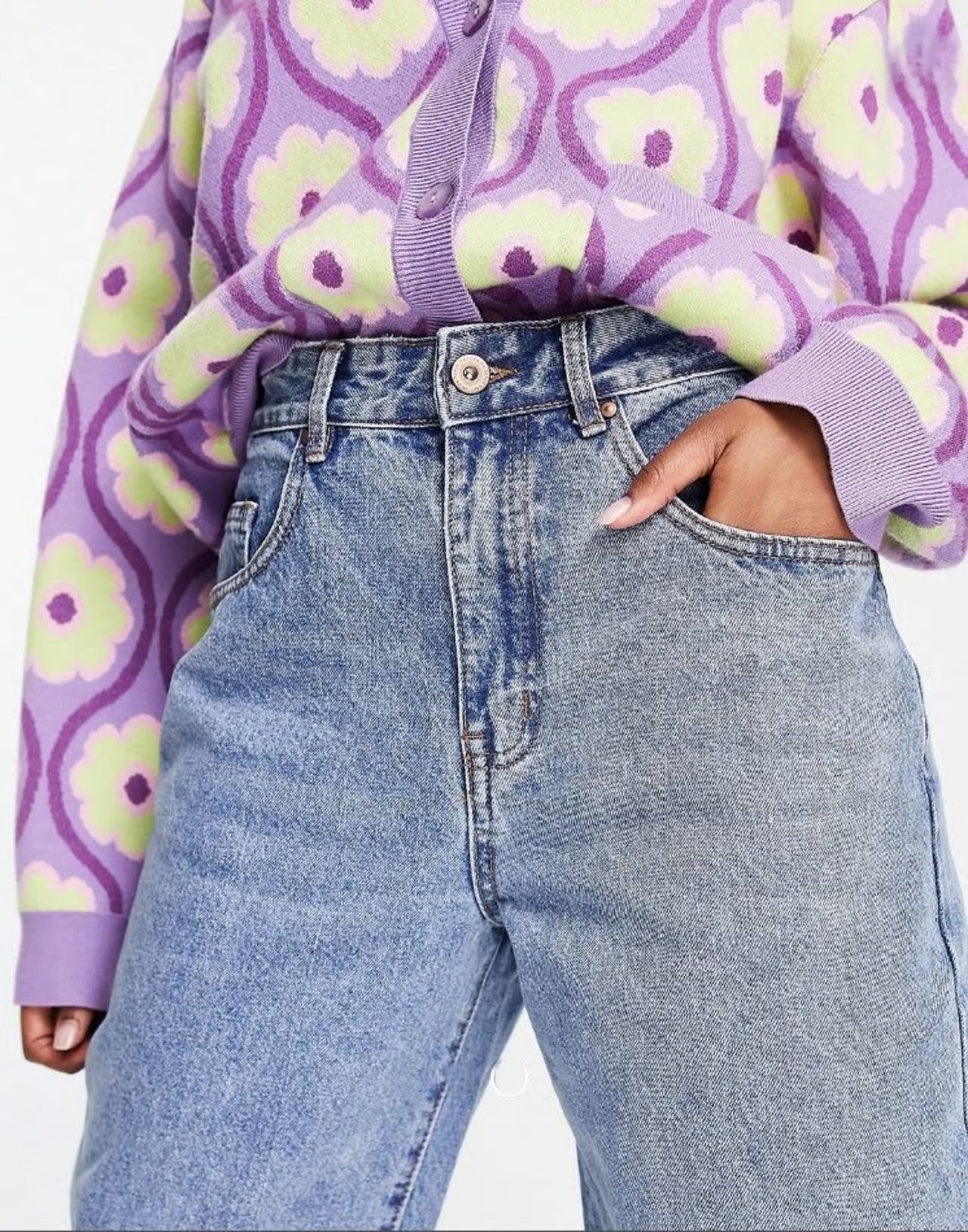 Cotton:On slouchy mom jean in dark wash blue