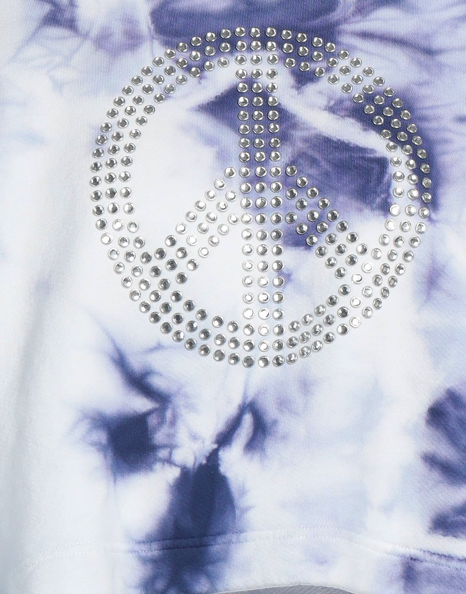 Tie Dye Cropped Sweatshirt in Blue