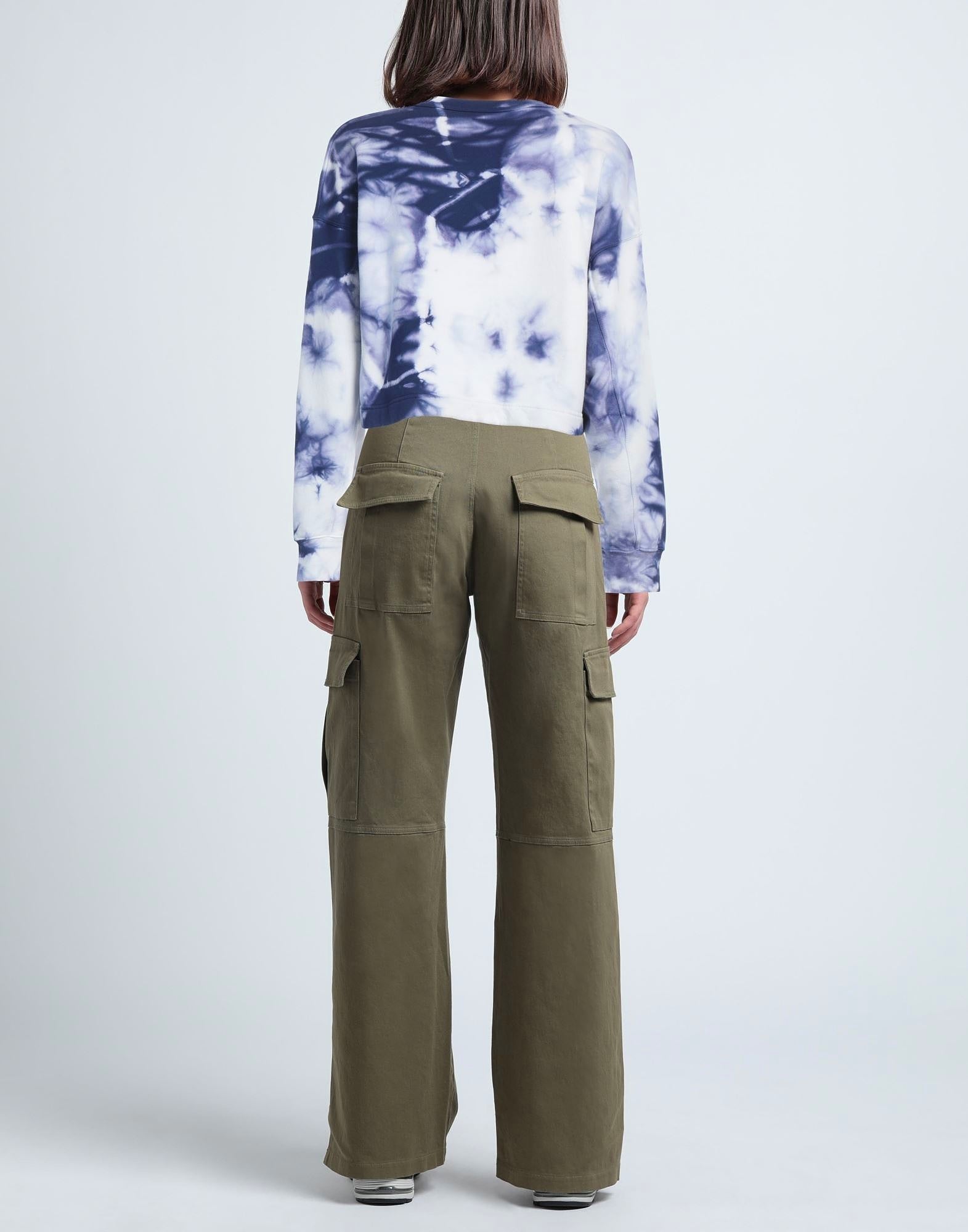 Tie Dye Cropped Sweatshirt in Blue