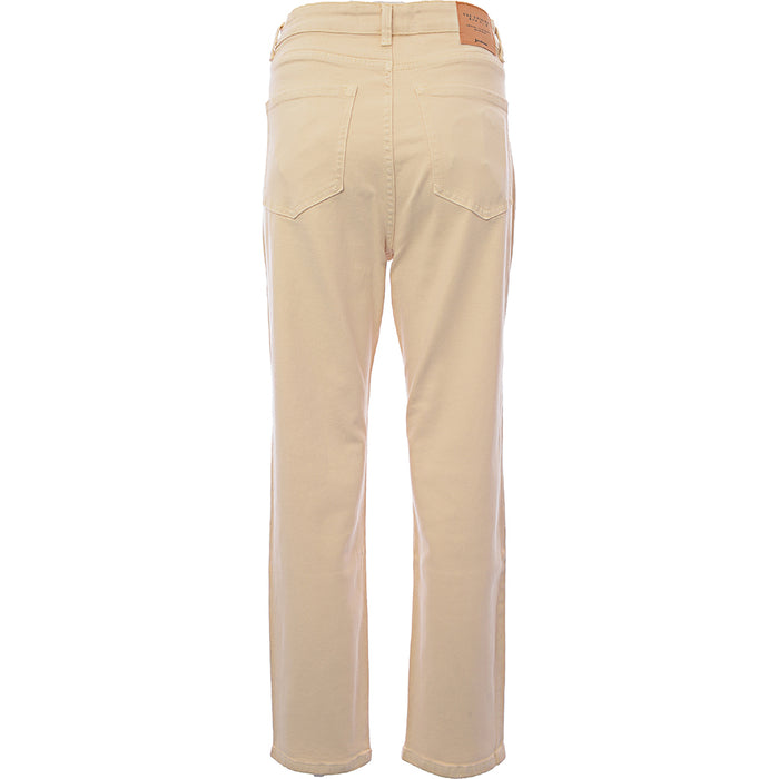 Stradivarius Slim Mom With Stretch In Ecru