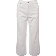 Superdry Women's White Wide Leg Cropped Jeans
