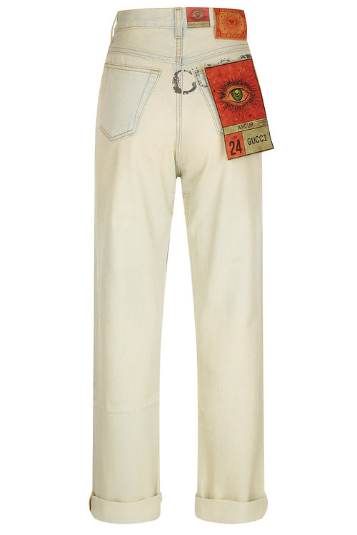 Gucci Womens Jeans in Cream