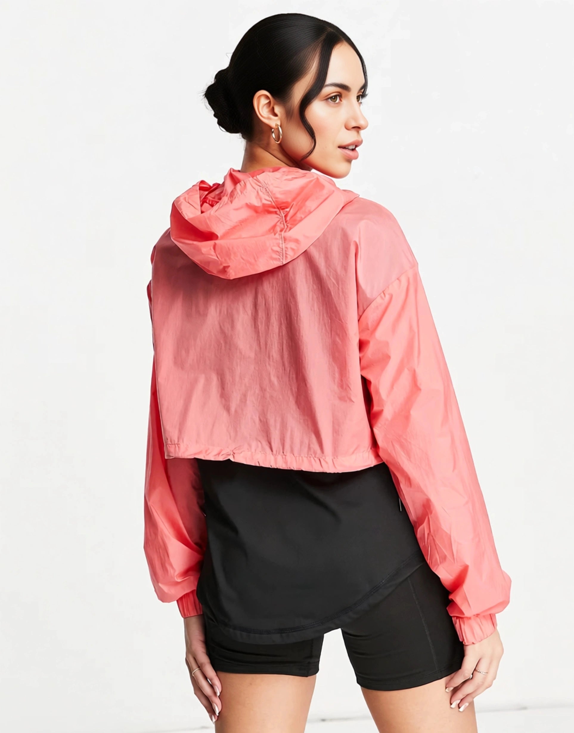 Puma train georgia hooded jacket in peach
