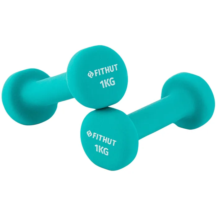 FitHut Womens 1Kg Dumbbell Twin Pack in Teal