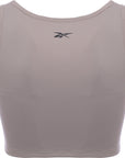 Reebok Women's Grey Training Studio Ruched Cropped Tank Top