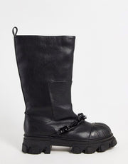 Public Desire Mens Man Lincoln Chain Rain Boots In Black