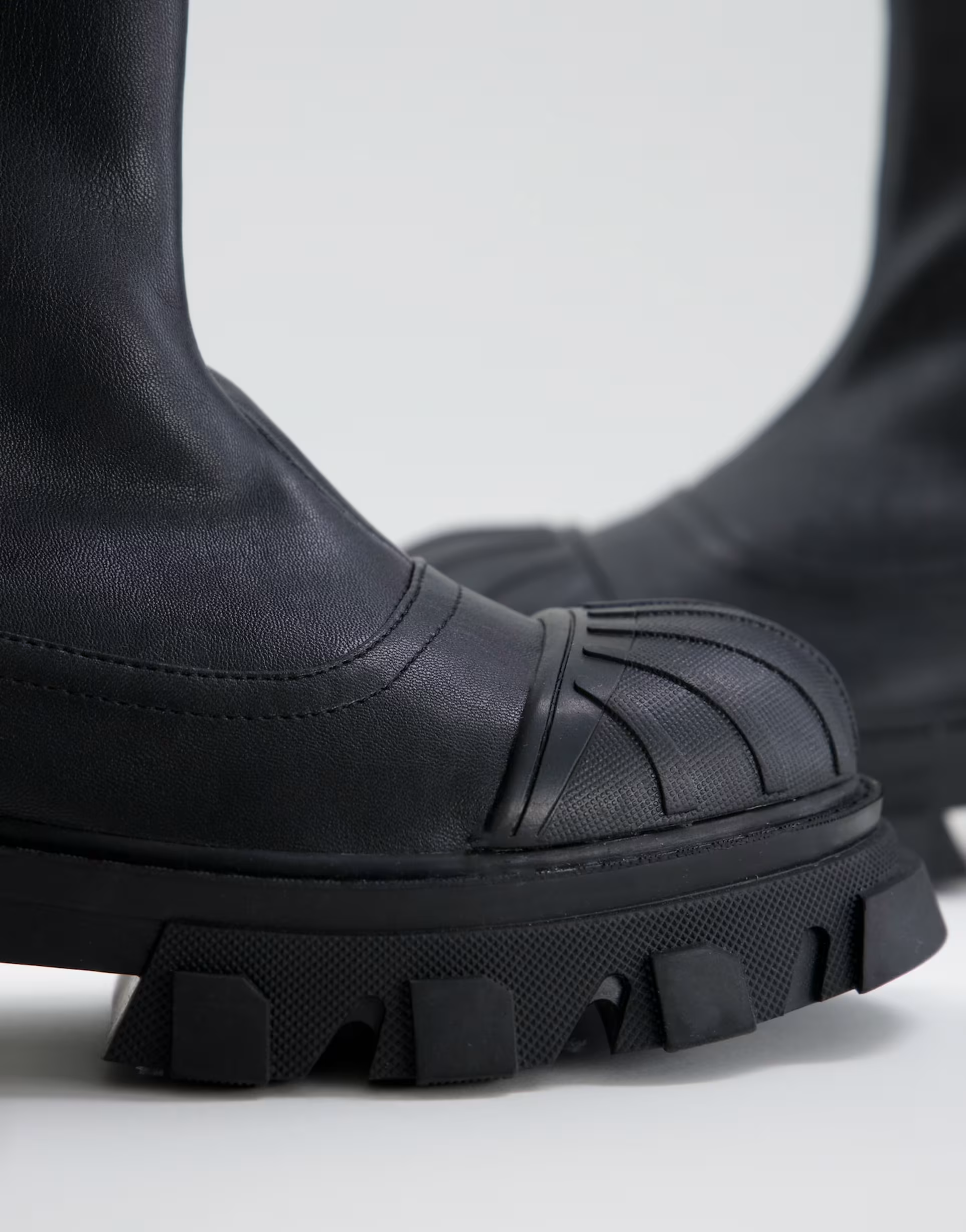 Public Desire Mens Man Ajax Toe Cap Rain Boots In Black