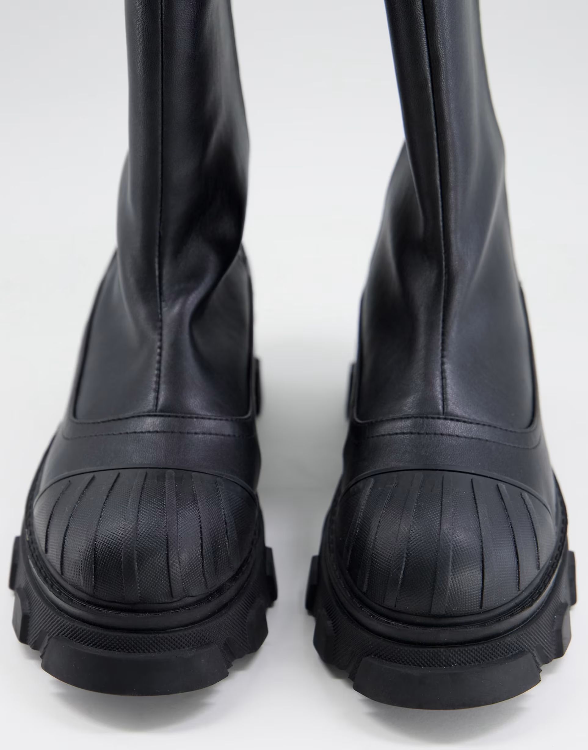 Public Desire Mens Man Ajax Toe Cap Rain Boots In Black