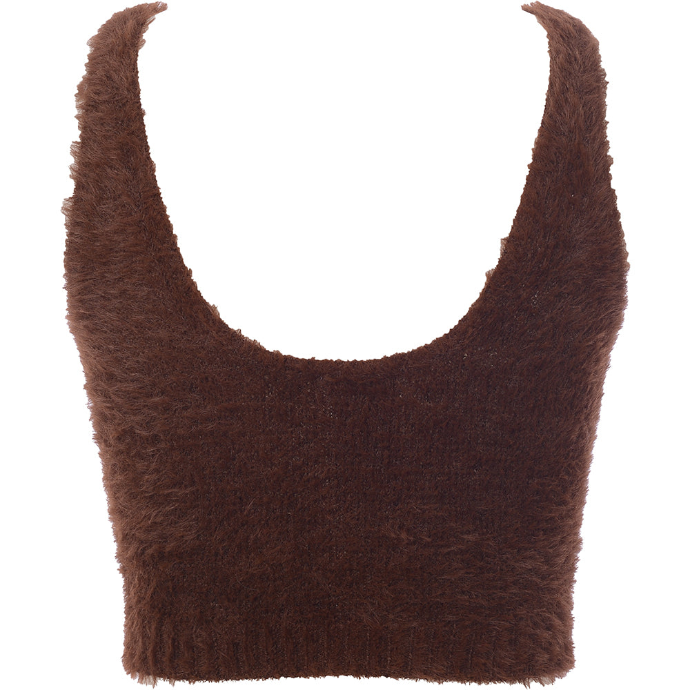 Reebok Women's Brown Cosy Fluffy Bralette