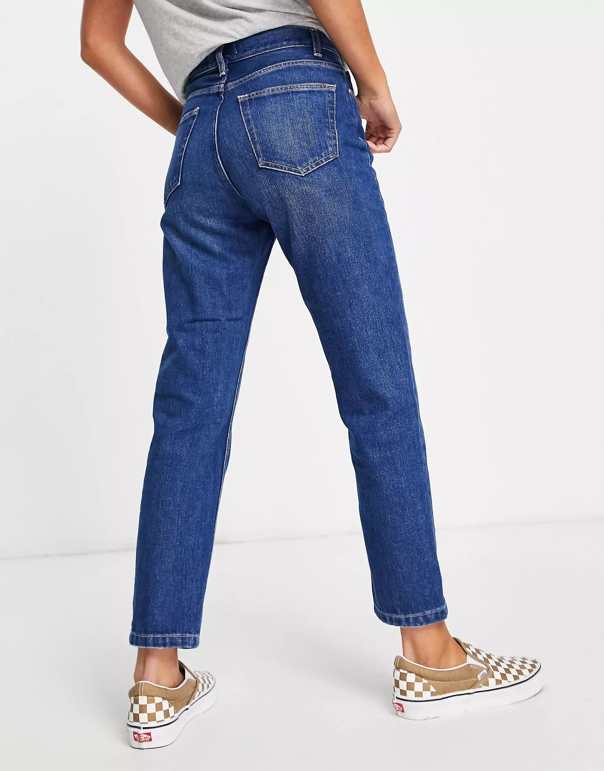 Carhartt WIP Womens Slim Fit Jeans In Dark Stonewash Denim