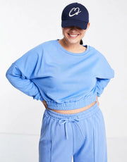 South Beach Women's Plus Oversized Sweatshirt In Blue