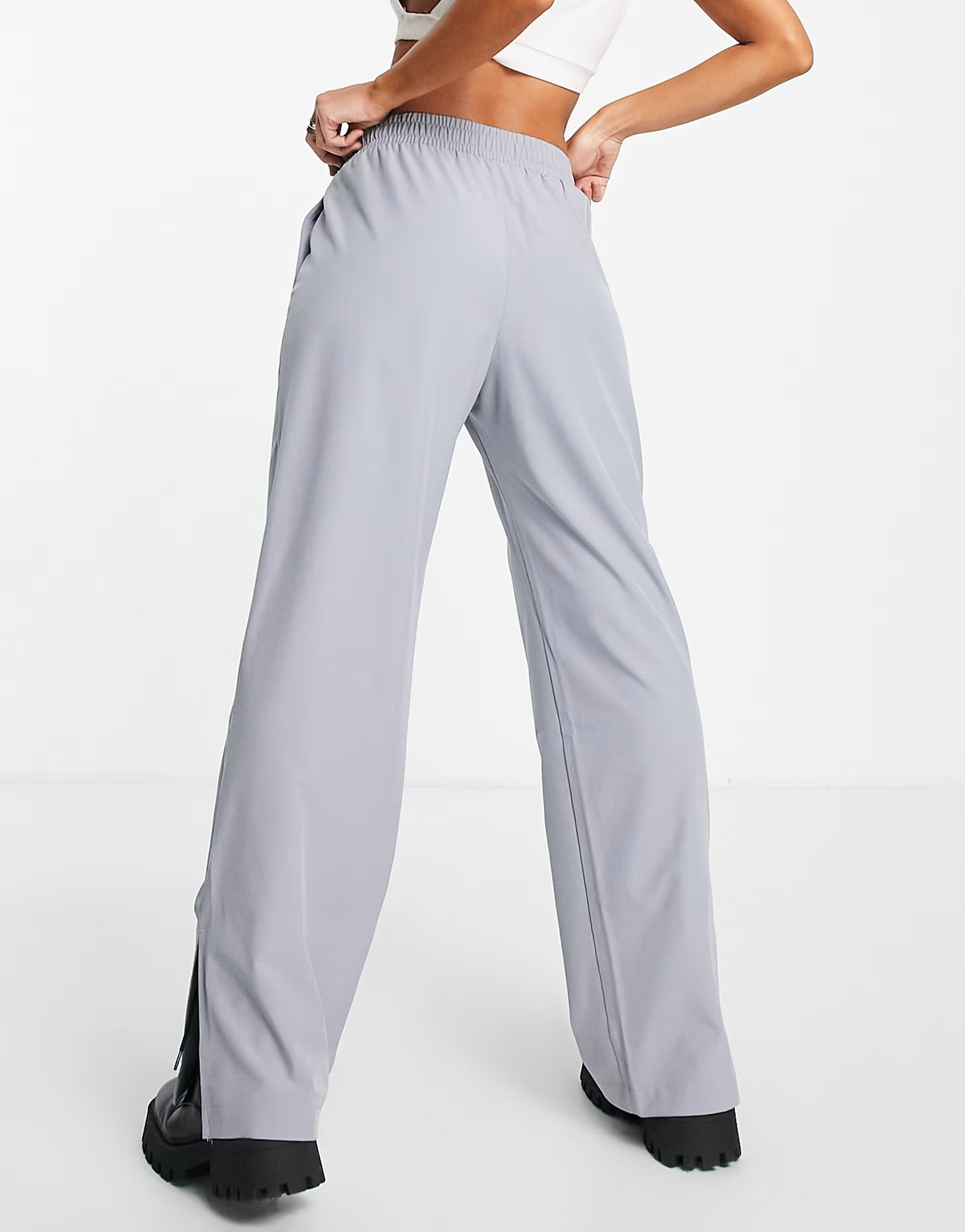 Abercrombie & Fitch seam front straight trouser in blue