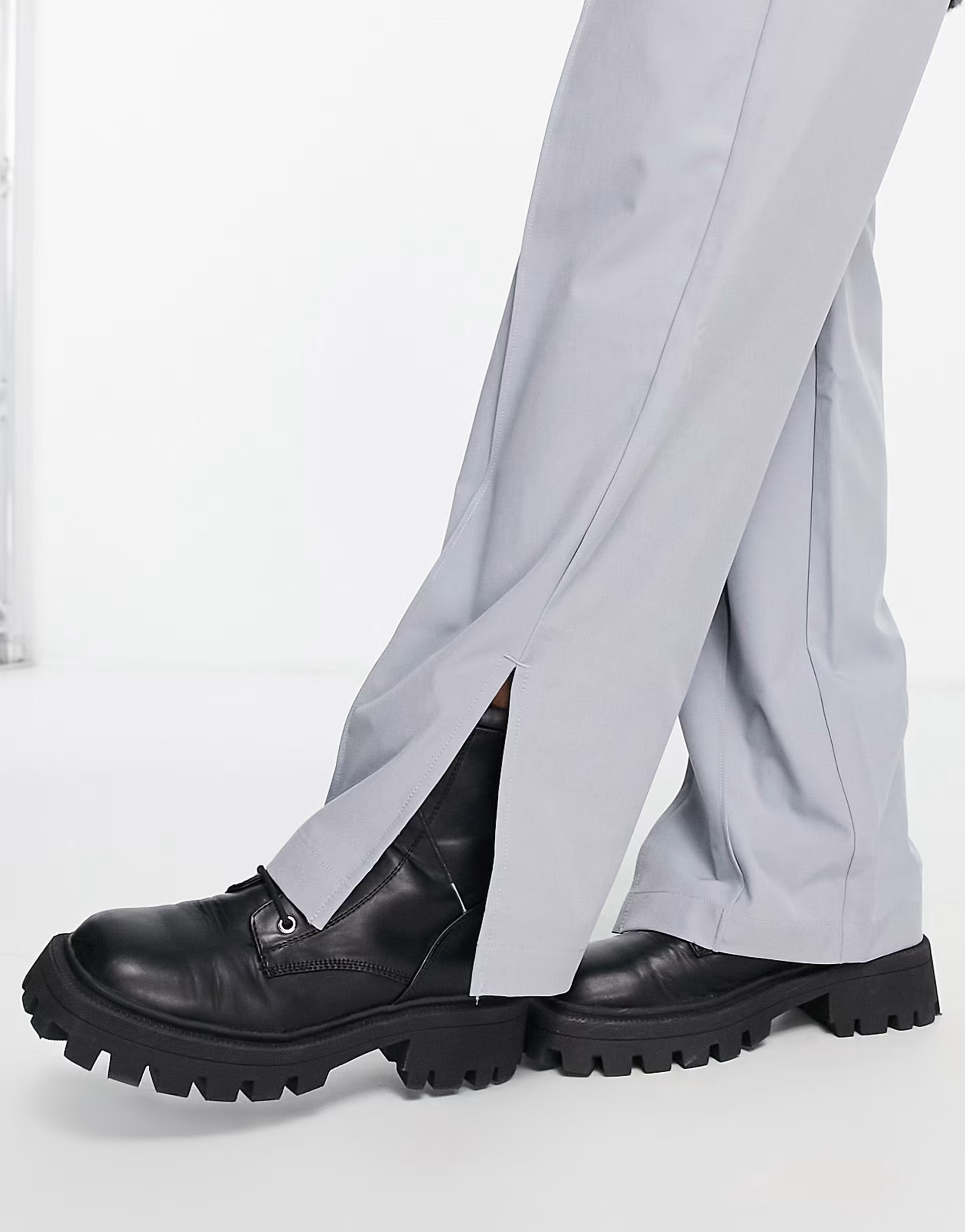 Abercrombie & Fitch seam front straight trouser in blue