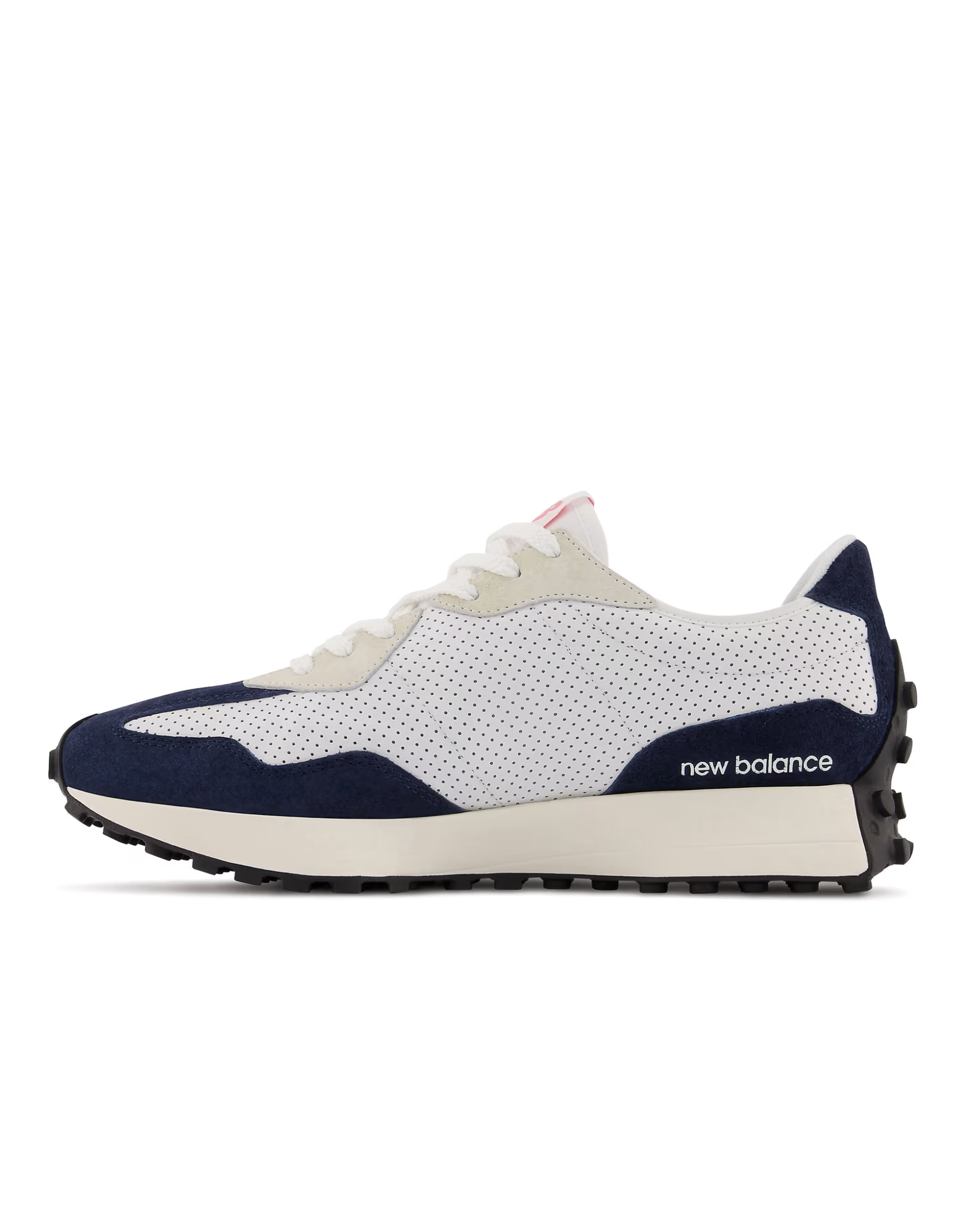 New Balance Mens 327 Perforated Trainers in White Navy And Pink