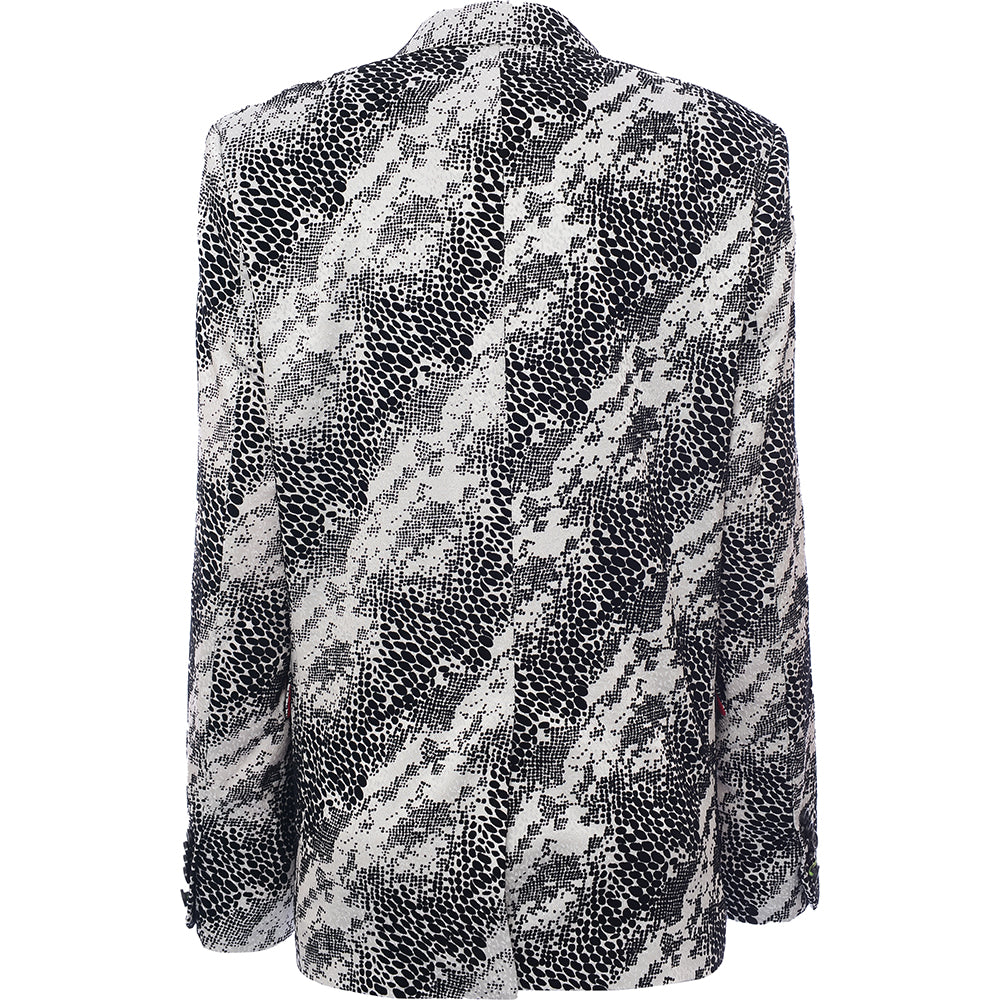 Black and white snakeskin jacket best sale