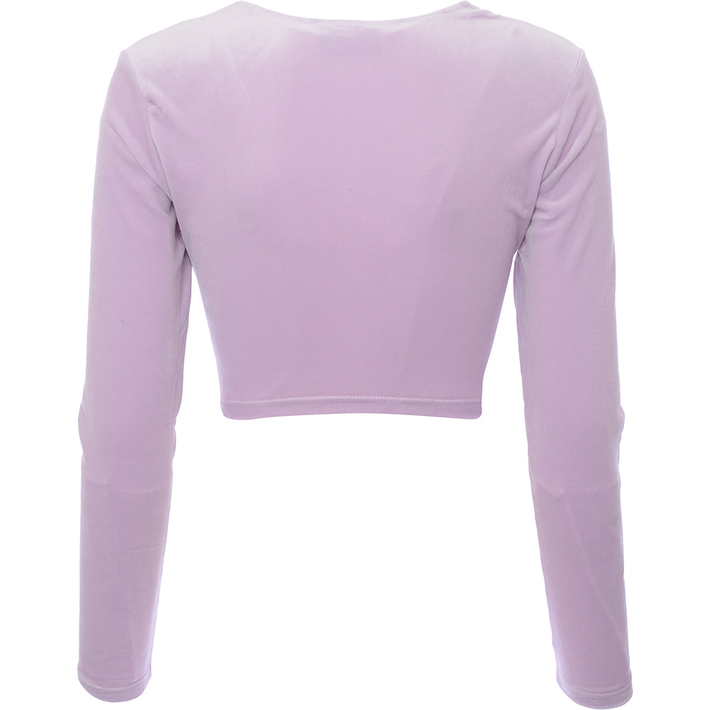 Juicy Couture Women's Lilac Co-Ord Bar Detail V Neck Crop Top