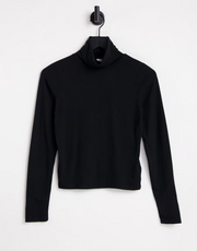 Cotton:On long sleeve roll neck top in black
