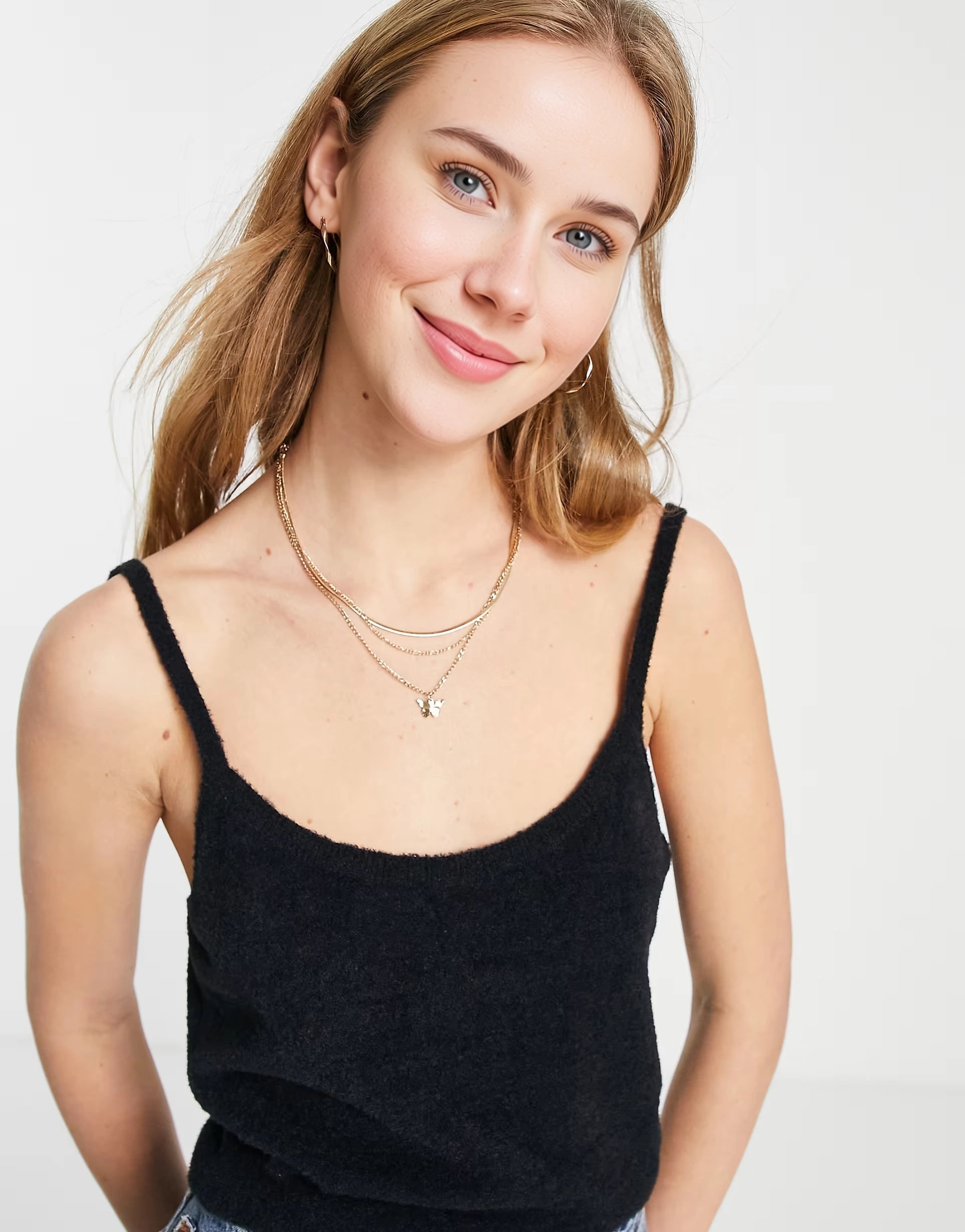 Na-Kd Womens Co-Ord Knitted Crop Top In Black