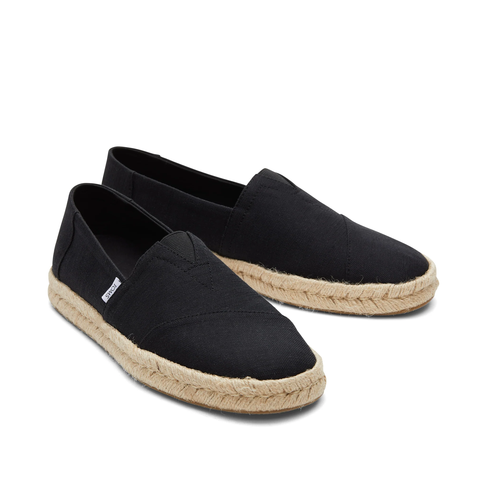 Toms Womens Alpargata Rope Espadrilles in Black