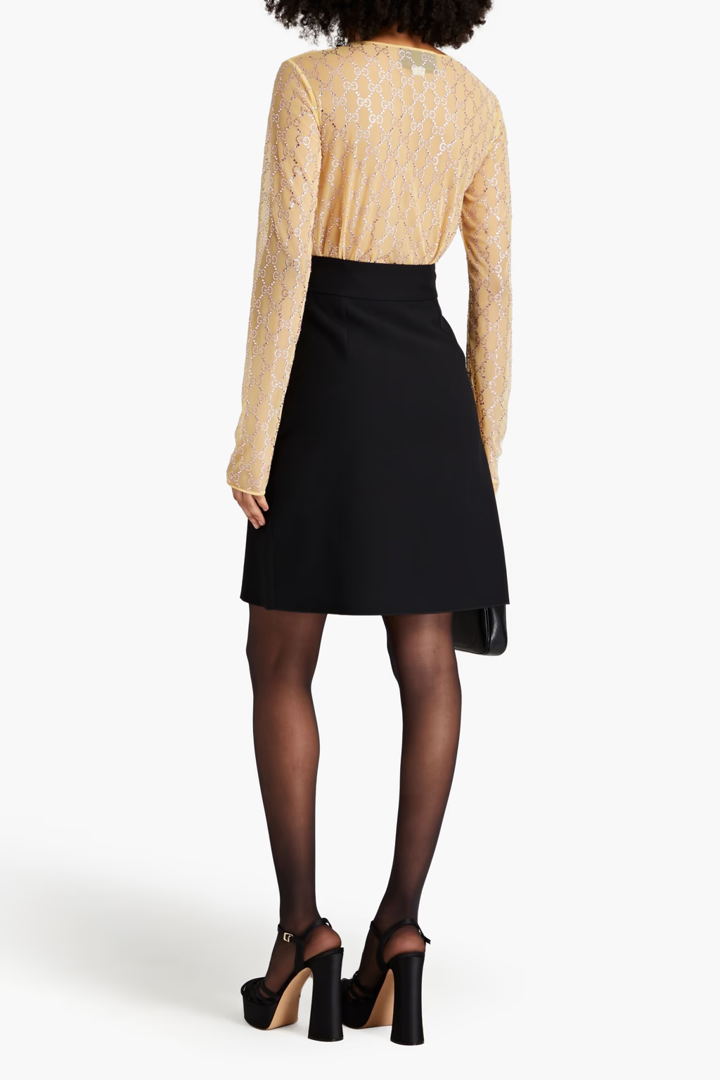 Gucci Womens Mini Skirt in Black
